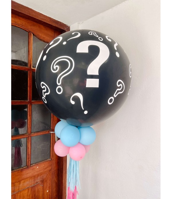 Gender Reveal Question Mark Printed Helium Balloon...