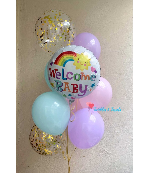 Welcome Baby Sunshine Balloon Bouquet