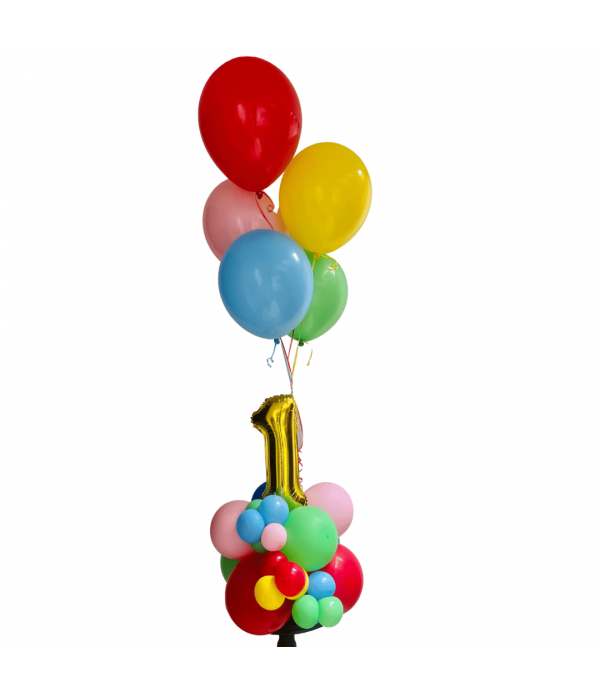 Birthday Flair Single Digit Helium Balloon Bouquet...