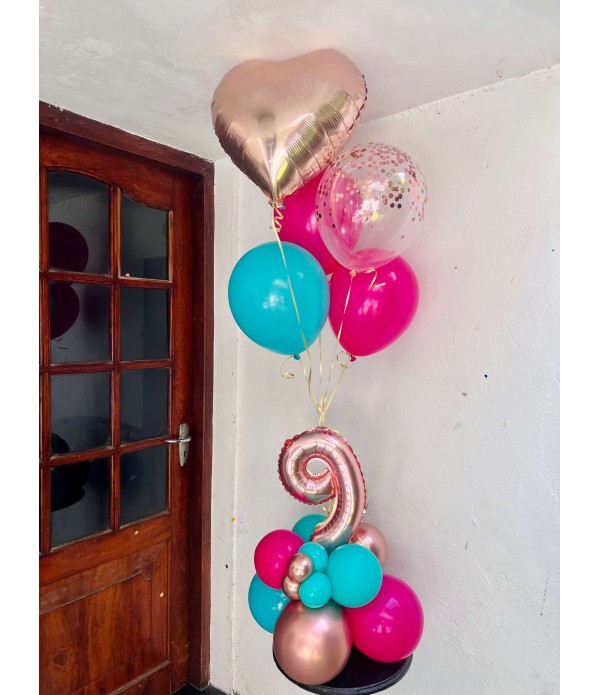 Birthday Flair Single Digit Foil Balloon Bouquet