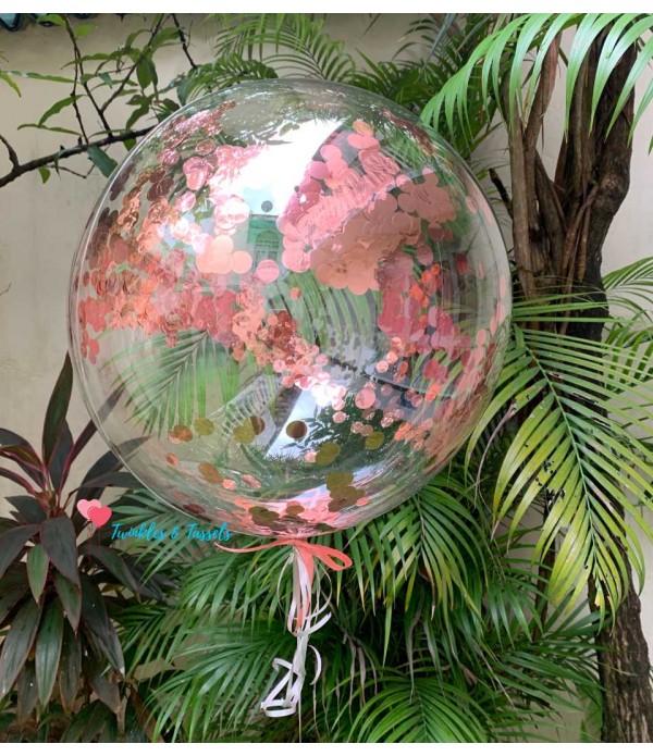 Bubble Confetti Helium Balloon 