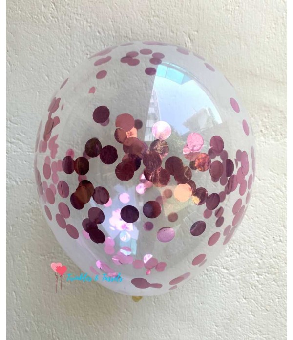 Pink Confetti Helium Balloon 