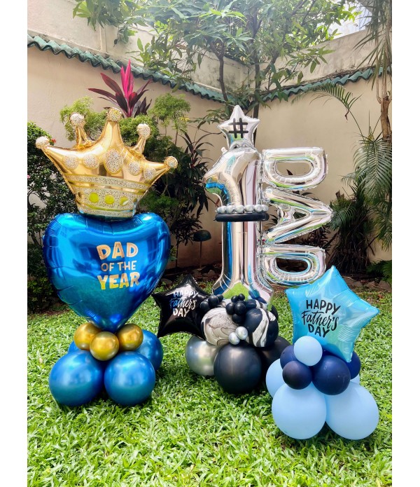 Father's Day - Dad of the Year Heart Balloon Arrangement 