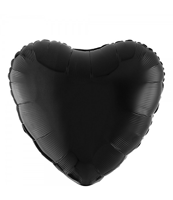 Black Heart Foil Balloon - 18"