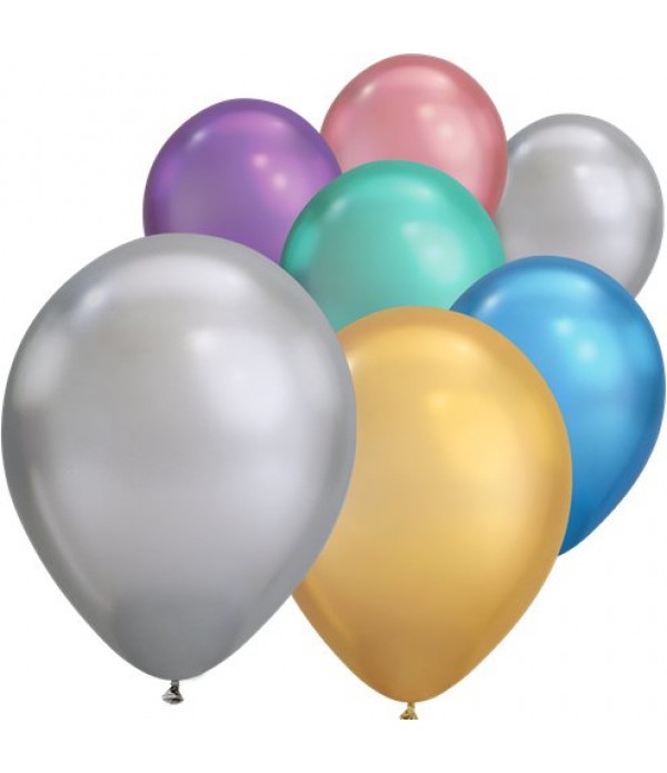 12" Chrome Latex Helium Balloons
