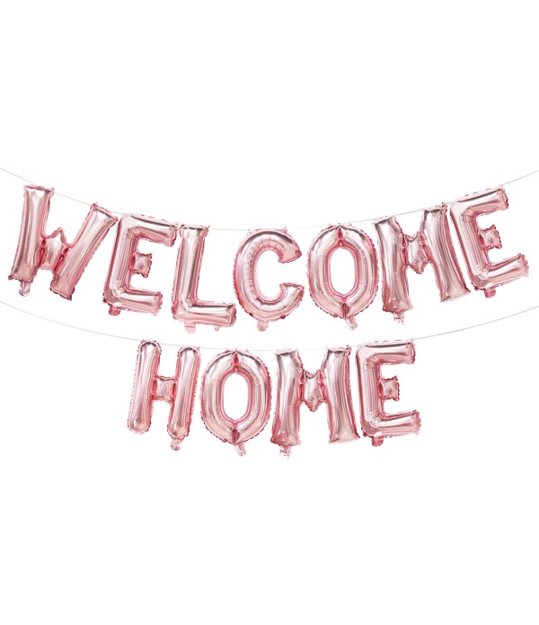 WELCOME HOME foil balloon set (gold/rose gold)