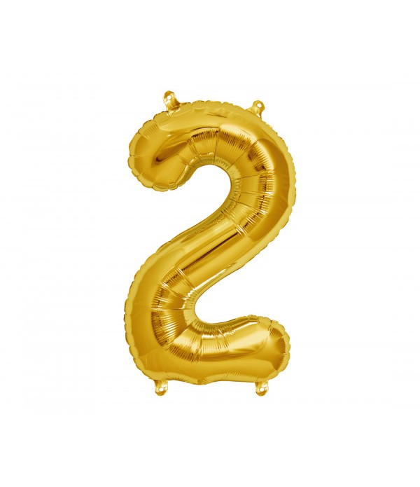 Small Number Foil Balloons - Gold / Silver 