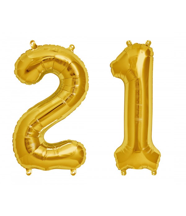 Large Gold Foil Number Balloon