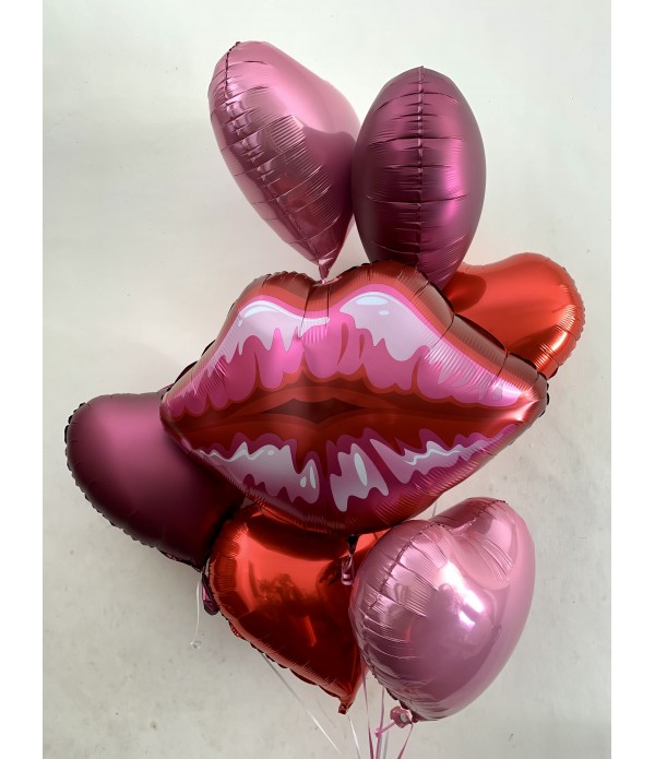Big Kiss Foil Balloon Bouquet