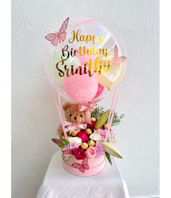 Sweet surprise Teddy Bear Floral and Ferrero Hot A...