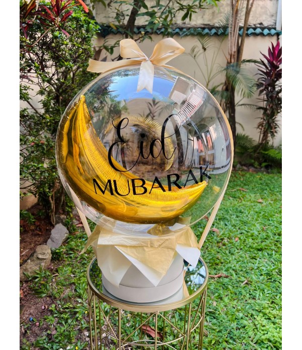 Eid Mubarak Crescent Bubble Balloon Table Piece