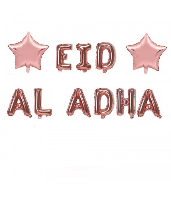 Eid Al Adah Foil Letter Balloons and Stars 