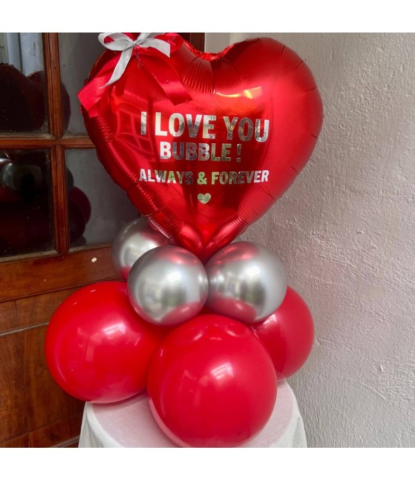 Love Heart Balloon Table Piece 