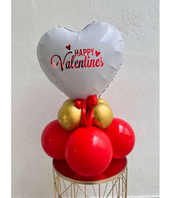 Happy Valentines Heart Balloon Table Piece 