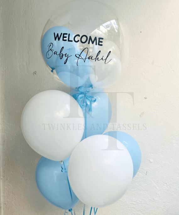 Welcome Baby Luxe Helium Balloon Bouquet