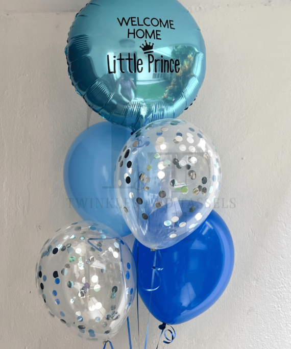 Welcome Prince Helium Balloon Bouquet