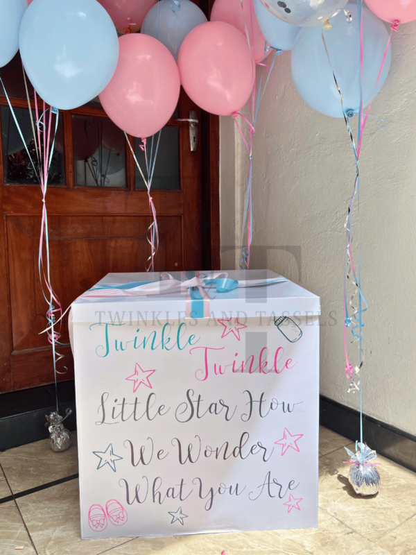 Gender Reveal Helium Balloon Box