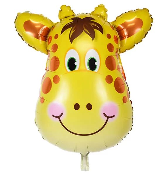 Giraffe Face Animal Foil Balloon