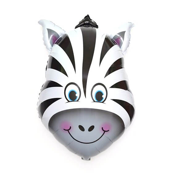 Zebra Face Foil Balloon