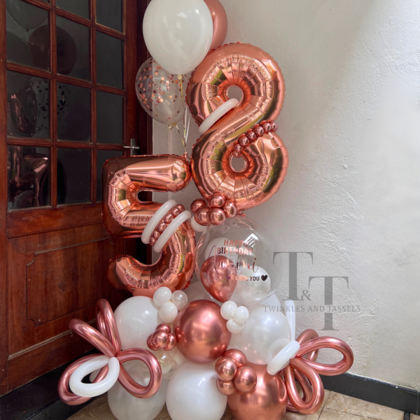 Rose Gold Glamorous Number Display