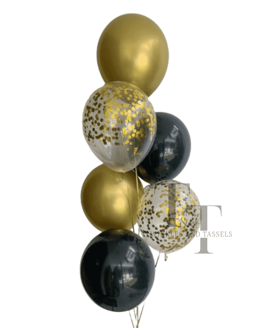 lack & Gold Gatsby Classic Helium Balloons