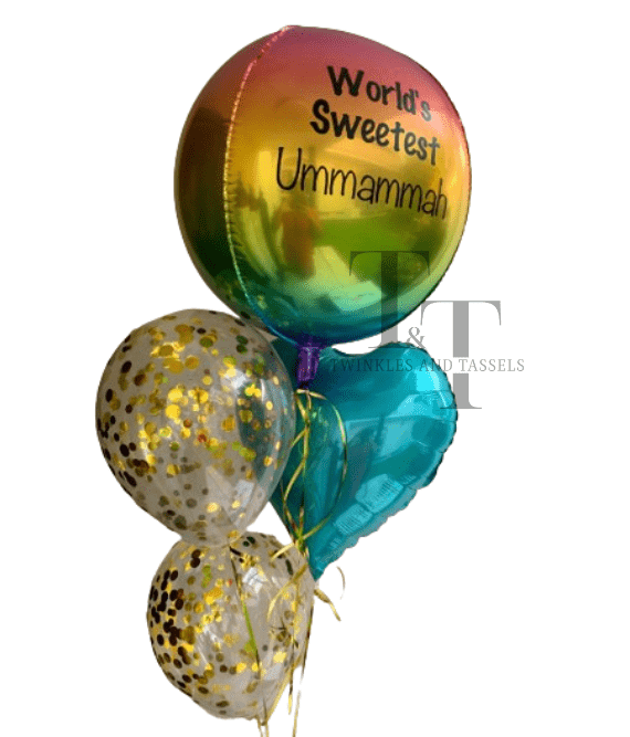 Rainbow Party Balloon Bunch (1)