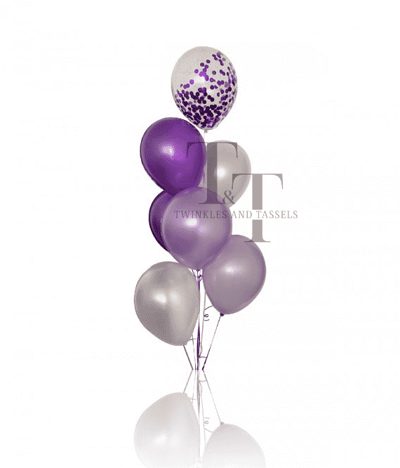 Violet Veil Balloon Bunch